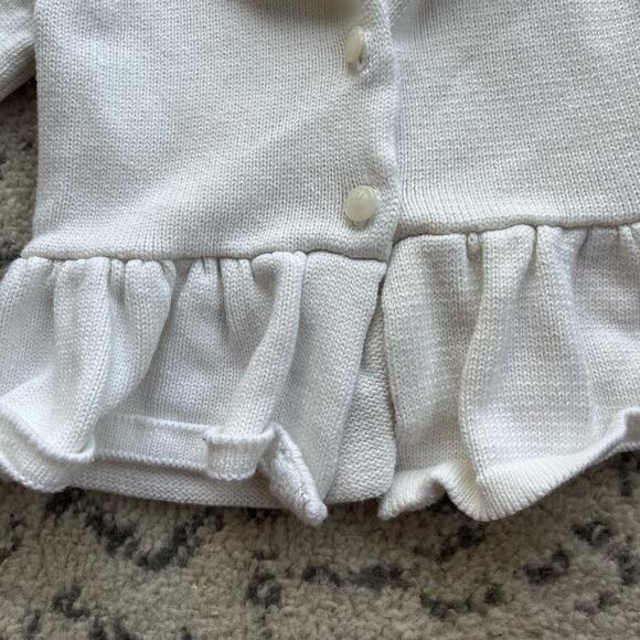 Gymboree Baby Ivory Peplum Button-Down Cardigan Size 6-12 months - Picture 3 of 5